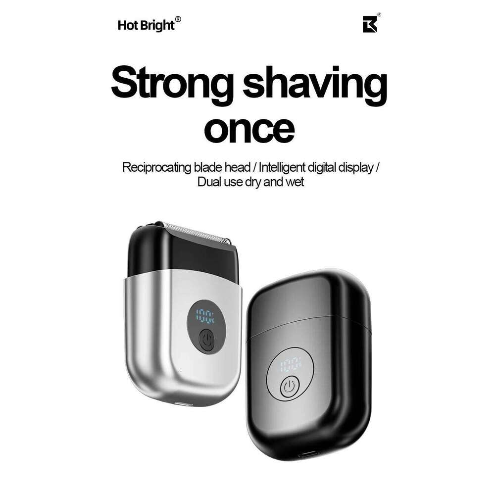 New Compact, Powerful, Long-Lasting Reciprocating Electric Shaver For Men, Full Body Wash Three Blade Rechargeable Shaver, Beard