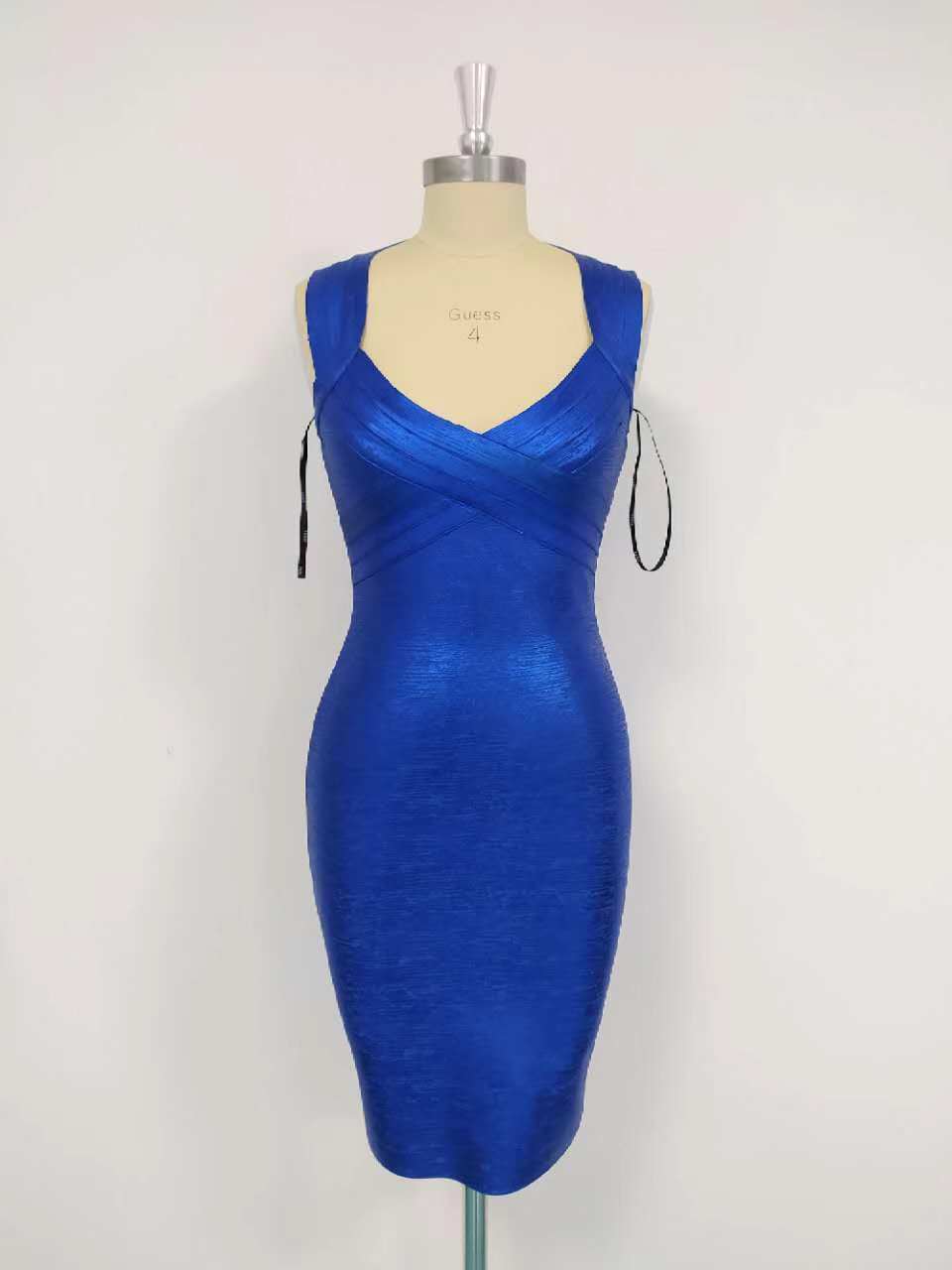 X1404 Women's simple French style gold stamping multi-color sexy bandage backless slim sleeveless mini dress