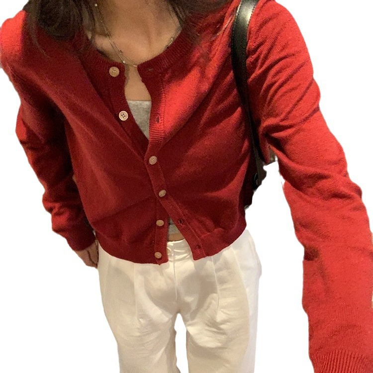 FD145 New soft and glutinous niche design short high-end temperament top