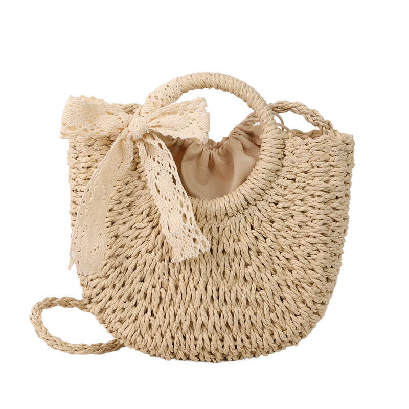 2025 New Trend Casual Spring Summer Large Capacity Shoulder Crossbody Beach Straw Woven Women's Bag