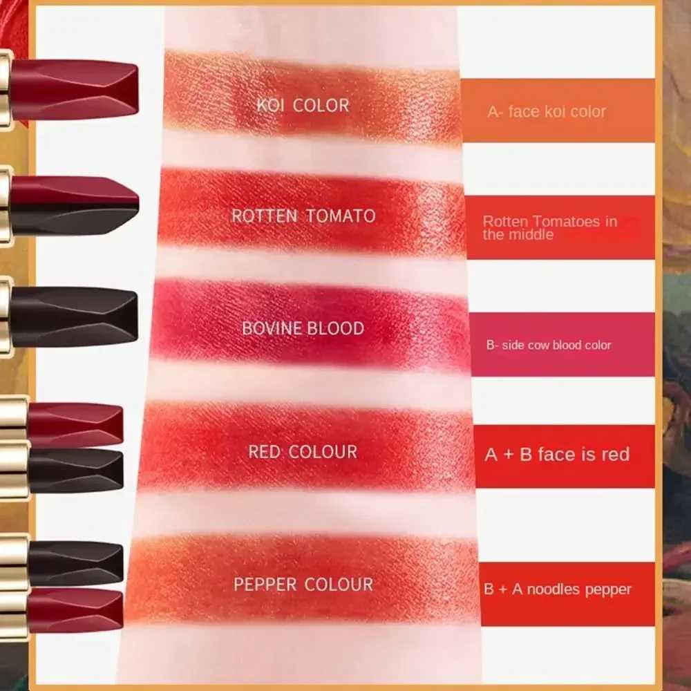 5 In 1 Velvet Mist Lipstick Long-lasting Moisturize Lip Gloss Not Fading Non Stick Cup Matte Lipstick Cosmetics Makeup XJ250623