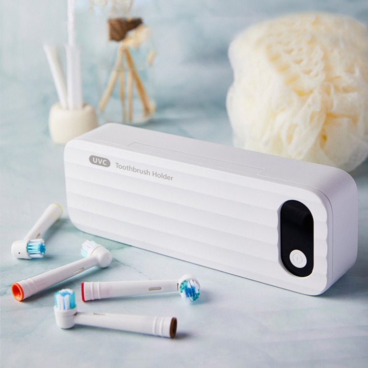 Toothbrush Sterilization Rack, UV Sterilization Box, Automatic Air - Drying, Rechargeable, Bathroom Storage Rack, Wall - Mounted, Drill - Free Install