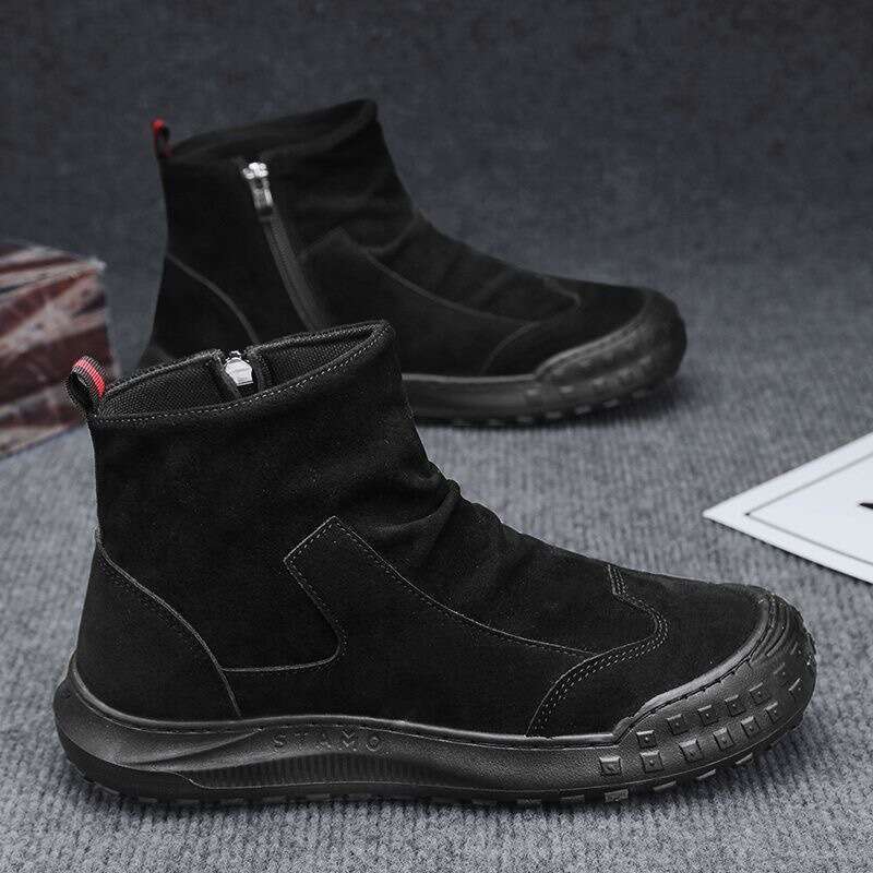 High-Top Martin Boots Men, Autumn New Breathable Work Shoes, Trendy Versatile Non-Slip Casual Safety Shoes new For Men
