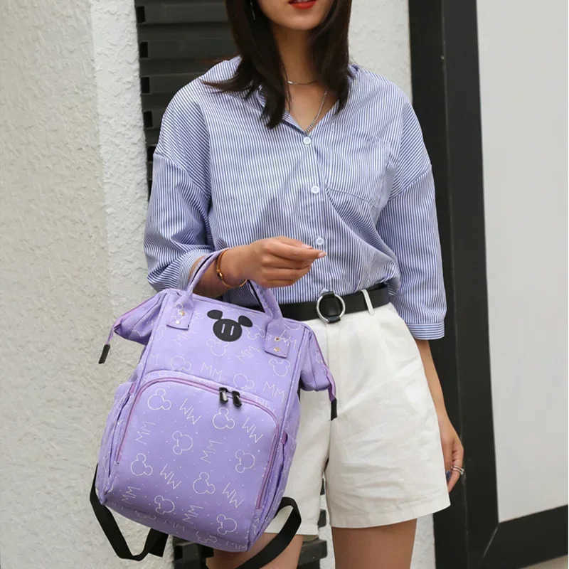 DISNEYMickey Mouse Diaper Bag Backpacks Luxury Brand Fashion Maternity Bags Large Capacity Multifunctional Baby Diaper Bags W250623