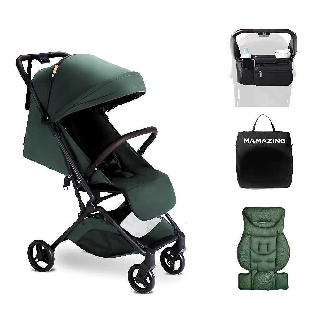 MAMAZING Ultra Air Lightweight Baby Travel Stroller with Carbon Fiber Frame 11.6lbs One-Hand Fold w/Organizer (GREEN) XJ250623