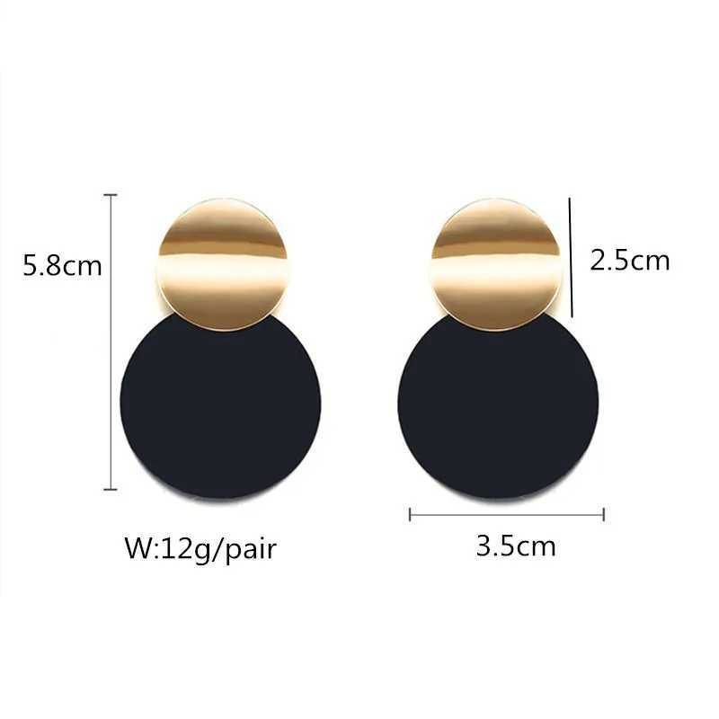Cool Black Color Flower Drop Earrings for Women Geometry Round Heart Butterfly Crystal Brinco Party Jewelry Summer Gift XJ250623