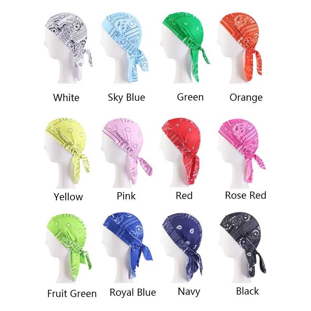 Unisex Women Men Bandana Hat Cotton Unisex Durag Print Cap Breathable Chemo Turban Fashion Headwrap Headwear Pirate Head Scarf M250623