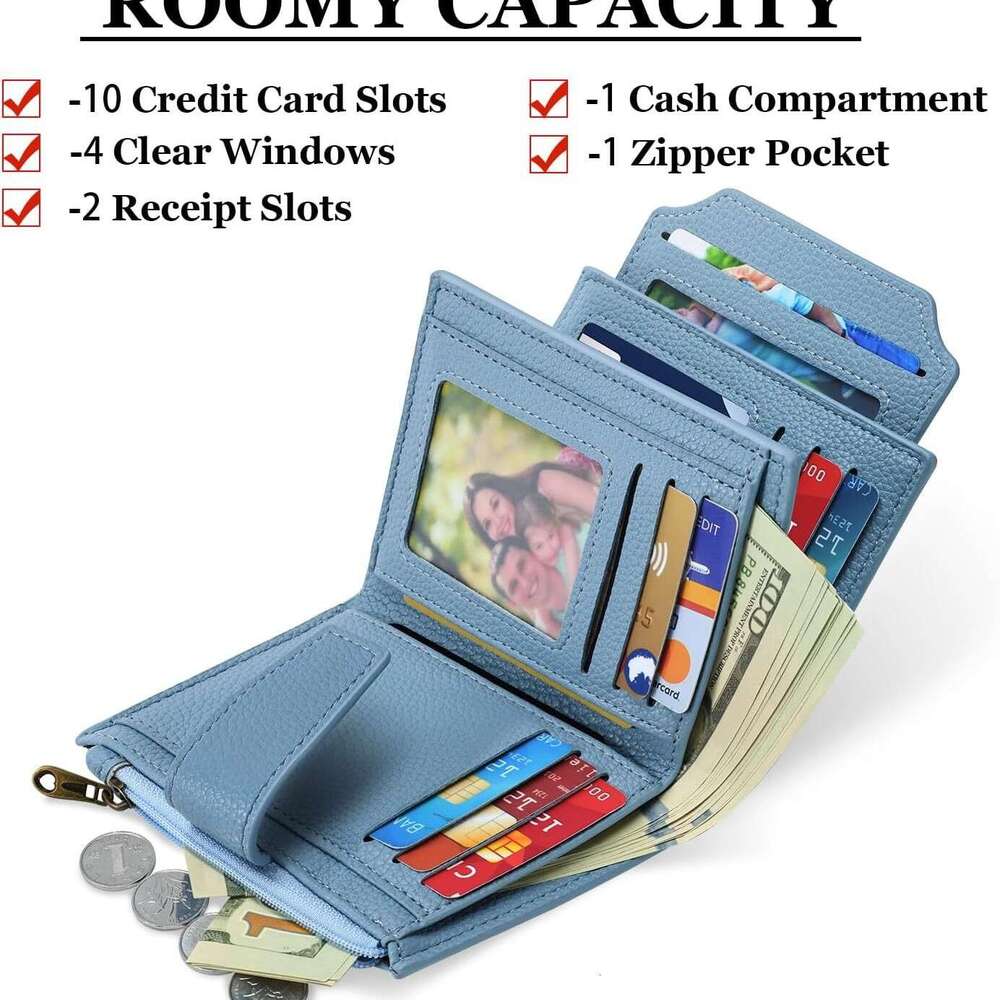 Multi-Card Slot Foldable Zipper Long Large Capacity Simple Ultra-Thin Leather Multi-Function Women's Wallet