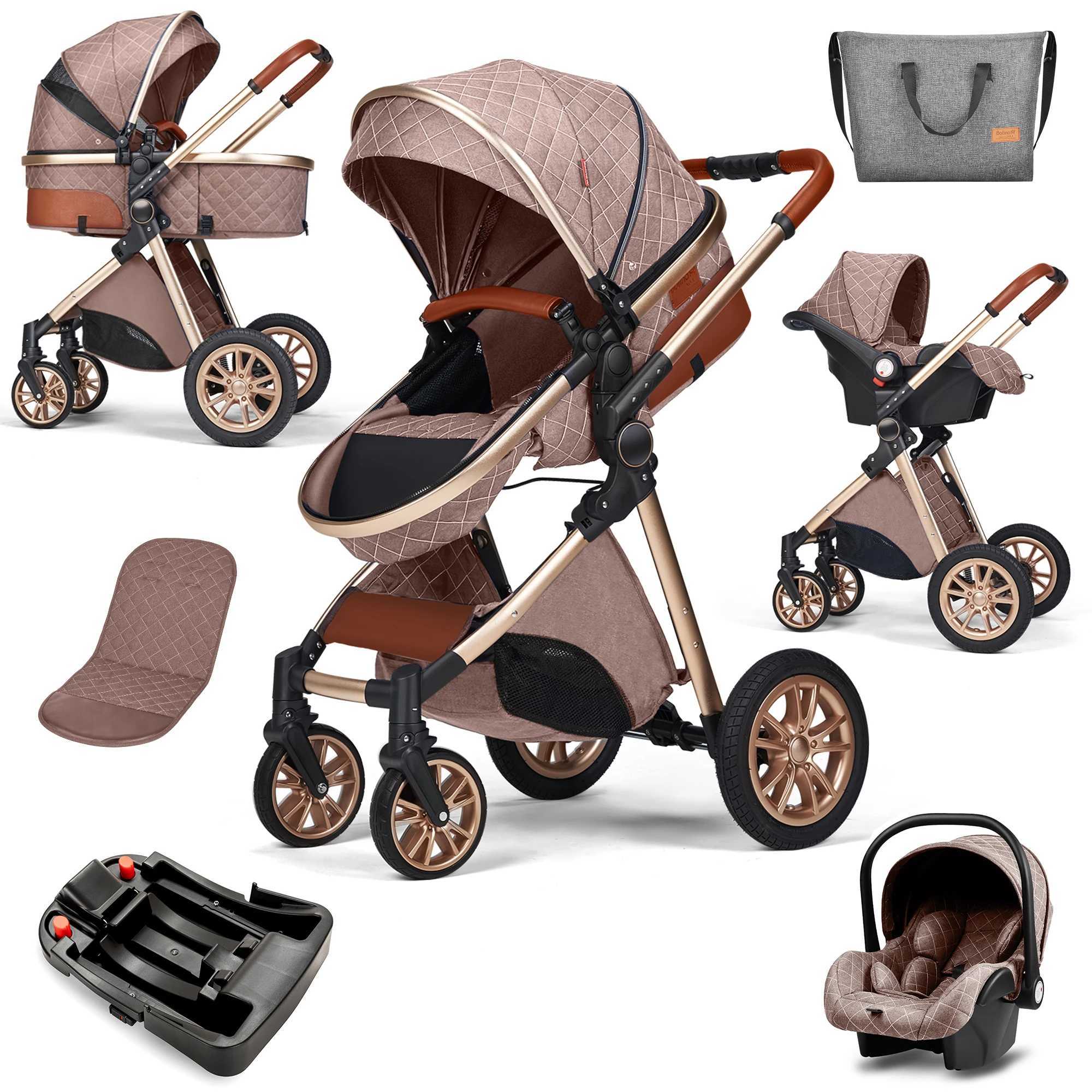 Baby Stroller 3 In 1 High Landscape Stroller For Newborns Infant Trolley Wagon Portable Baby Carriage With Base XJ250623