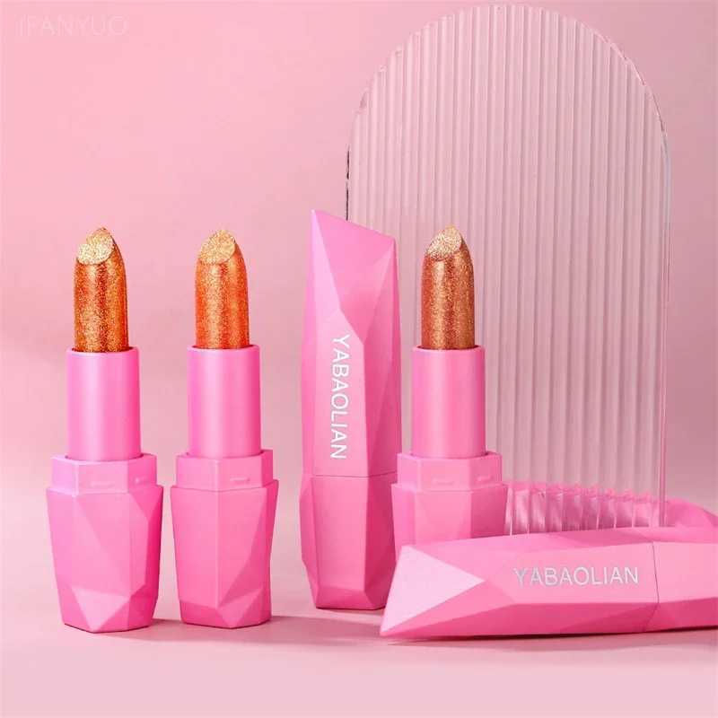 6Color Luxurious Metallic Glitter Lipstick Long-Lasting Waterproof Shimmery Pearl Sparkling Lip Gloss Metallic Finish Lip Makeup XJ250623