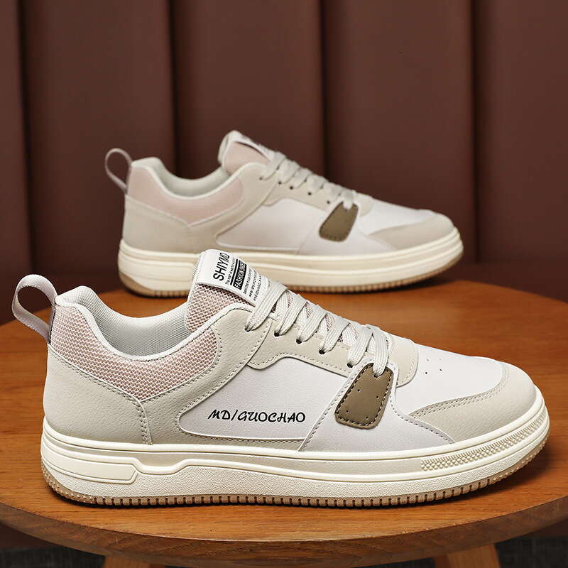 Spring Men's New Breathable Canvas Men new Korean Style Versatile White Thick Sole Sneakers Casual Board Shoes