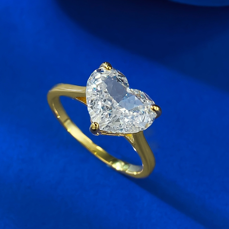 2025 Ins Top Sell Wedding Designer Rings Solitaire Luxury Jewelry Pure 100% S925 Sterling Silver 18K Gold Party Heat White Moissanite Diamond Women Br