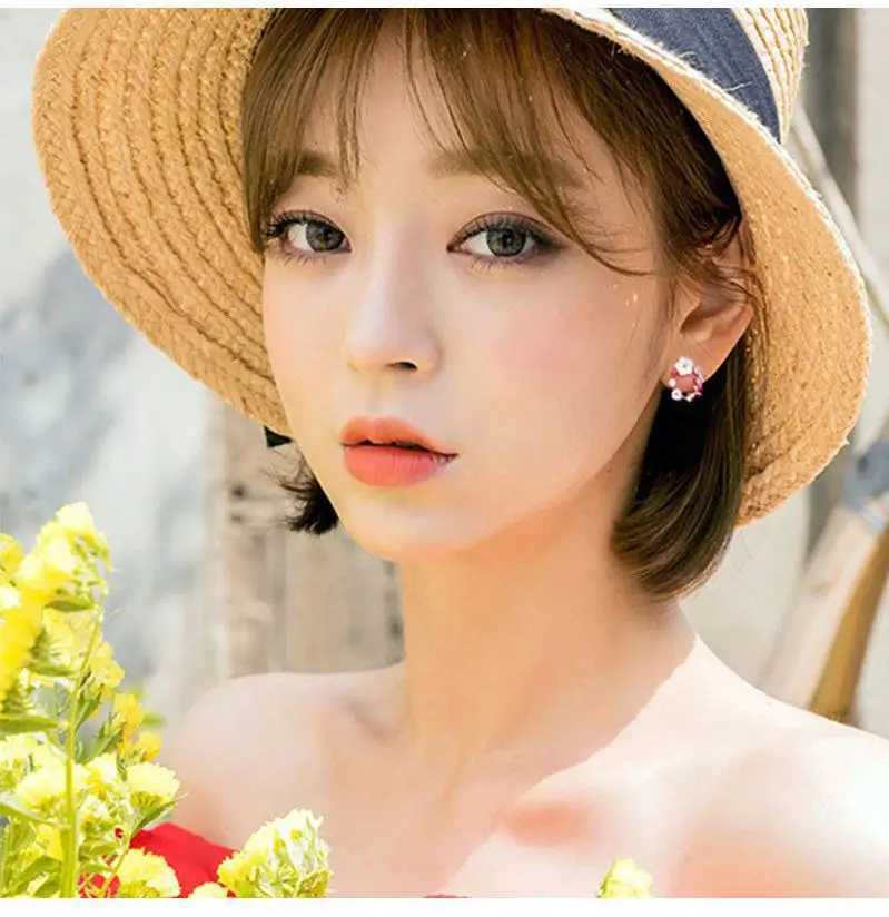 925 Silver Needle Crystal Pearl Butterfly Flower Wreath Earrings For Women Jewelry 2025 Trending Womens Korean Fashion EarringsXJ250623