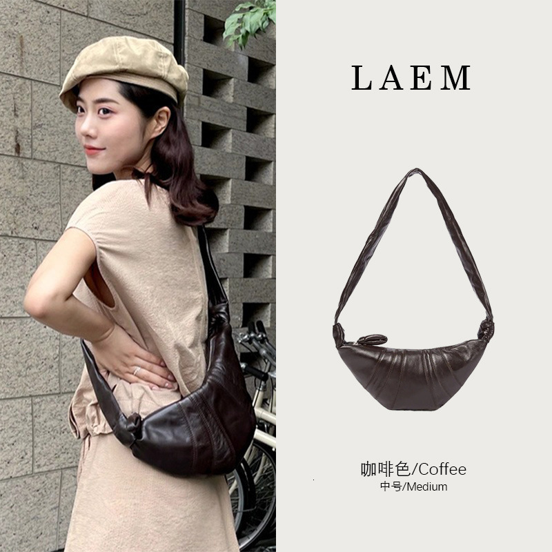 DHAL LE Correct Version Niche Design High-Quality Texture Croissant Crossbody Genuine designer bags Leather Dumpling Bag Women