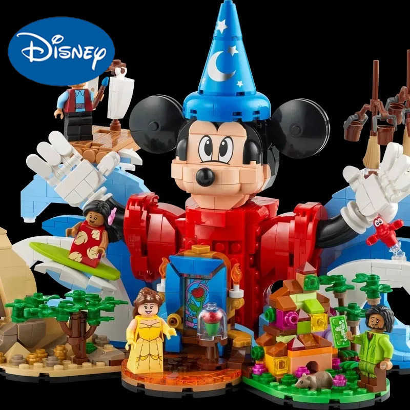 DISNEYHot Toys.20241103 PCS New Magic of Disney Legoing 21352 for Aged Birthday Christmas Gift Mickey Mouse in His Sorcerers W250623