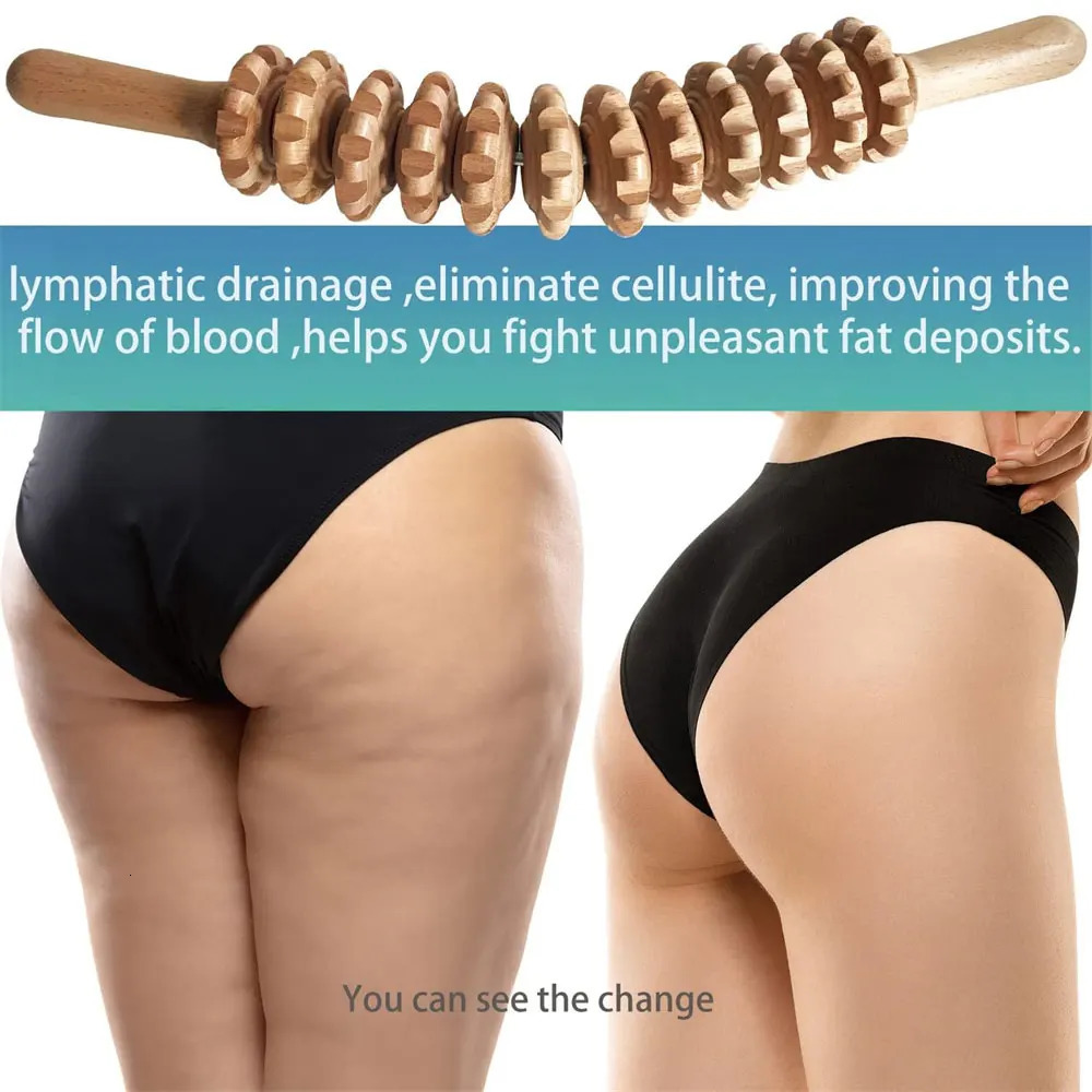 Curved Wood Roller for Stomach CelluliteWooden Therapy Massage Tool for Body ShapingWood Massager Stick for Lymphatic Drainage 250619