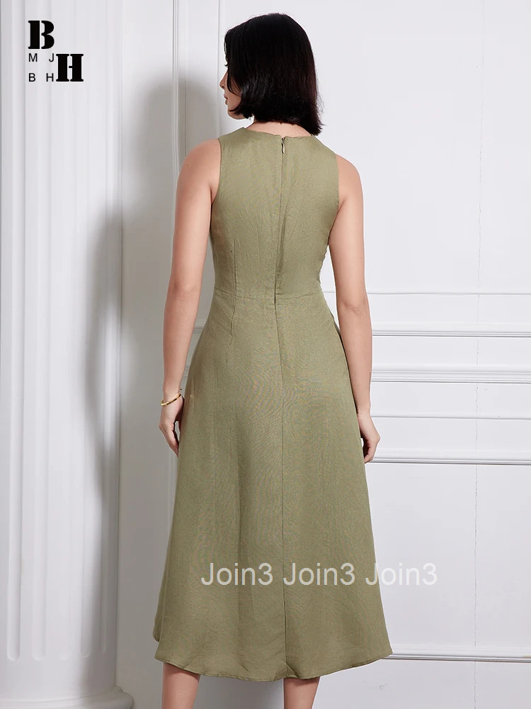 New Elegant Summer Comfortable Cotton Linen A-Line Long Dress Women Clothes Sexy Sleeveless Slim Party Prom Robe Vestido Fashion