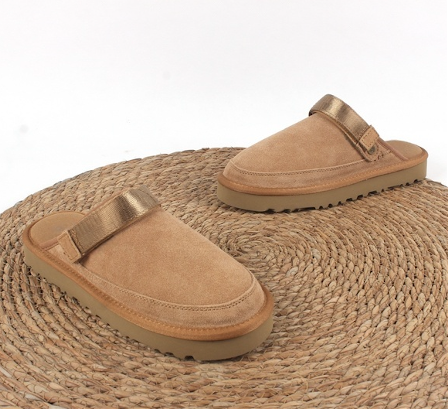 Designer Goldencoast II Branded Suede Clogs Slingback Slippers