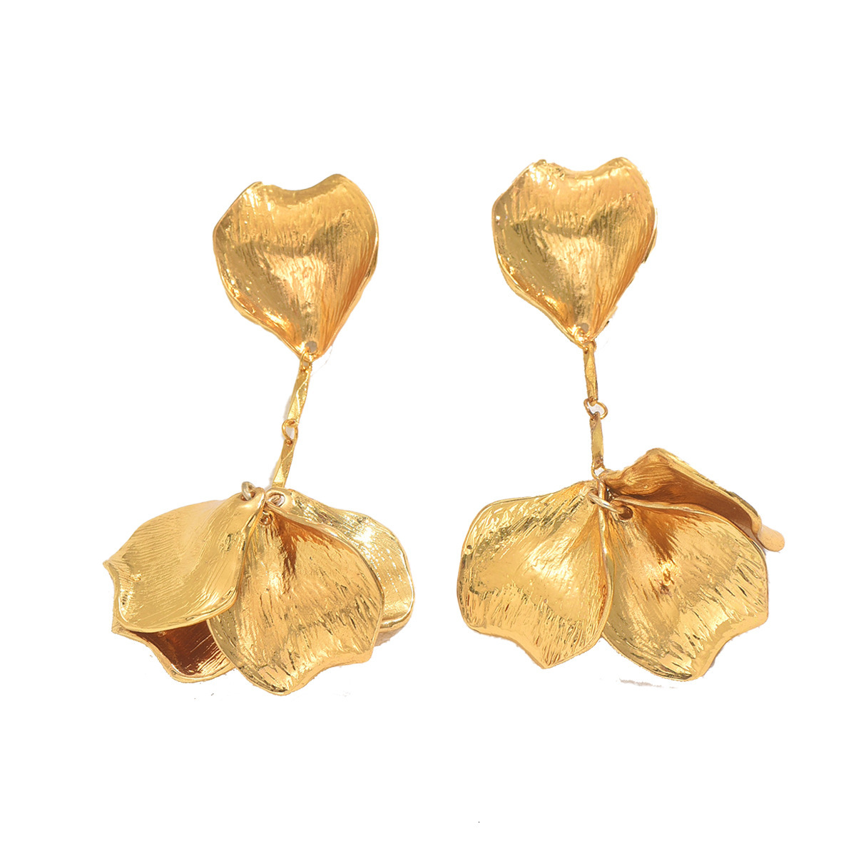 Women's Long High-End Ginkgo Leaf Design Tassel Earrings Ear Jewelry