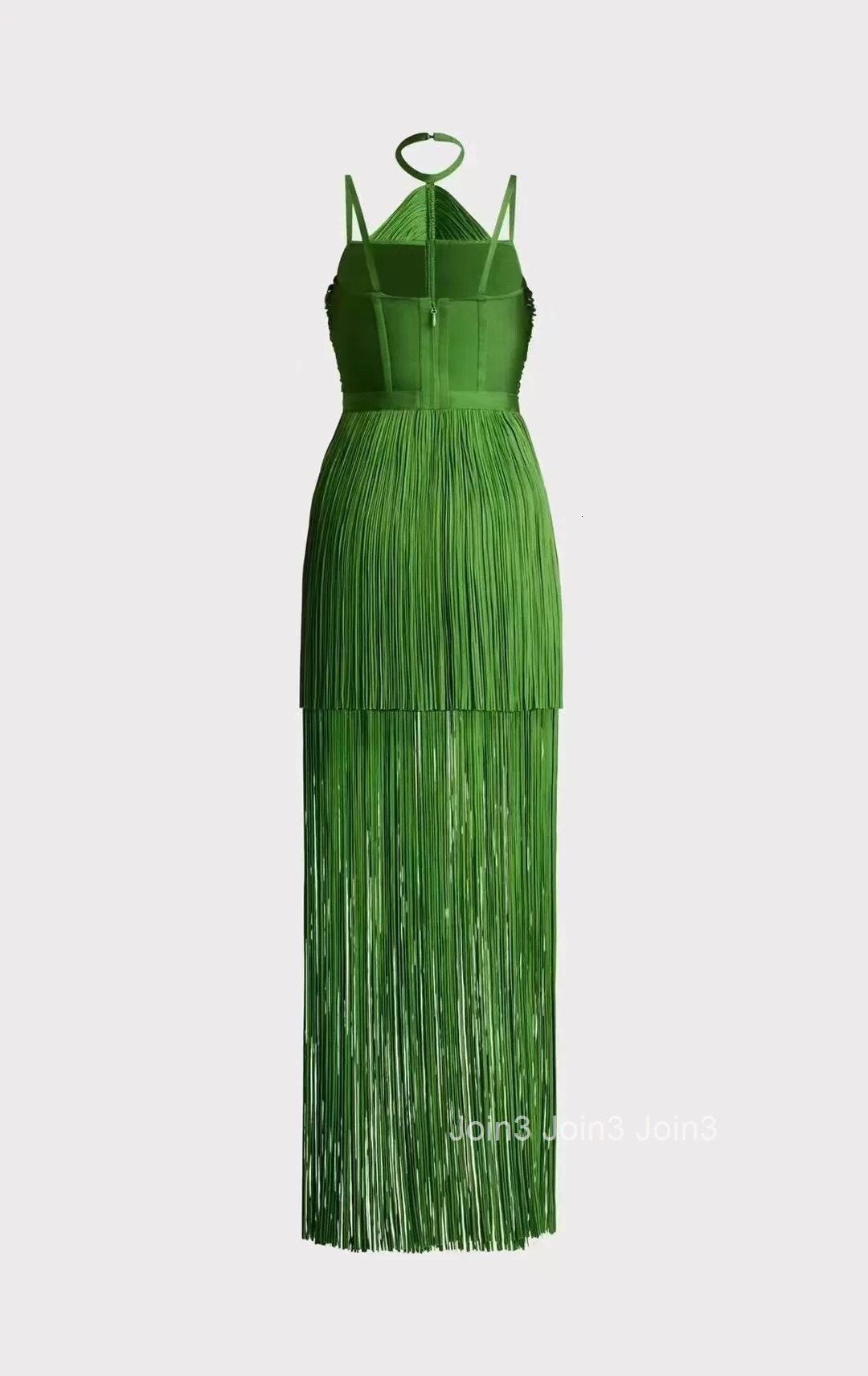 Hot Sale New Arrival Womens Clothing Fashion Tassel Design Halter Sling Bandage Dress Bohemia Wear Prom Evening Dinner Gown