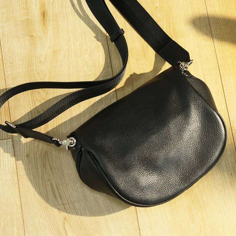 Designer Bag MESOUL Saddle Style Genuine Leather Women Chest Bag Fashion Hot Selling Multi-Functiona Solid Zipper Shoulder Bag&Crossbody Bags