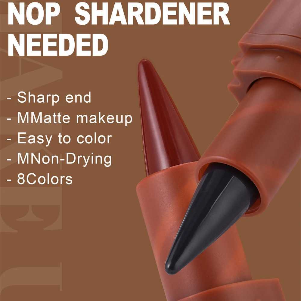 Dark Purple Waterproof Matte Lip Liner A Dual-purpose Durable Lipstick With Tapered Tip Easy To Outline No Smudge Lip Makeup XJ250623