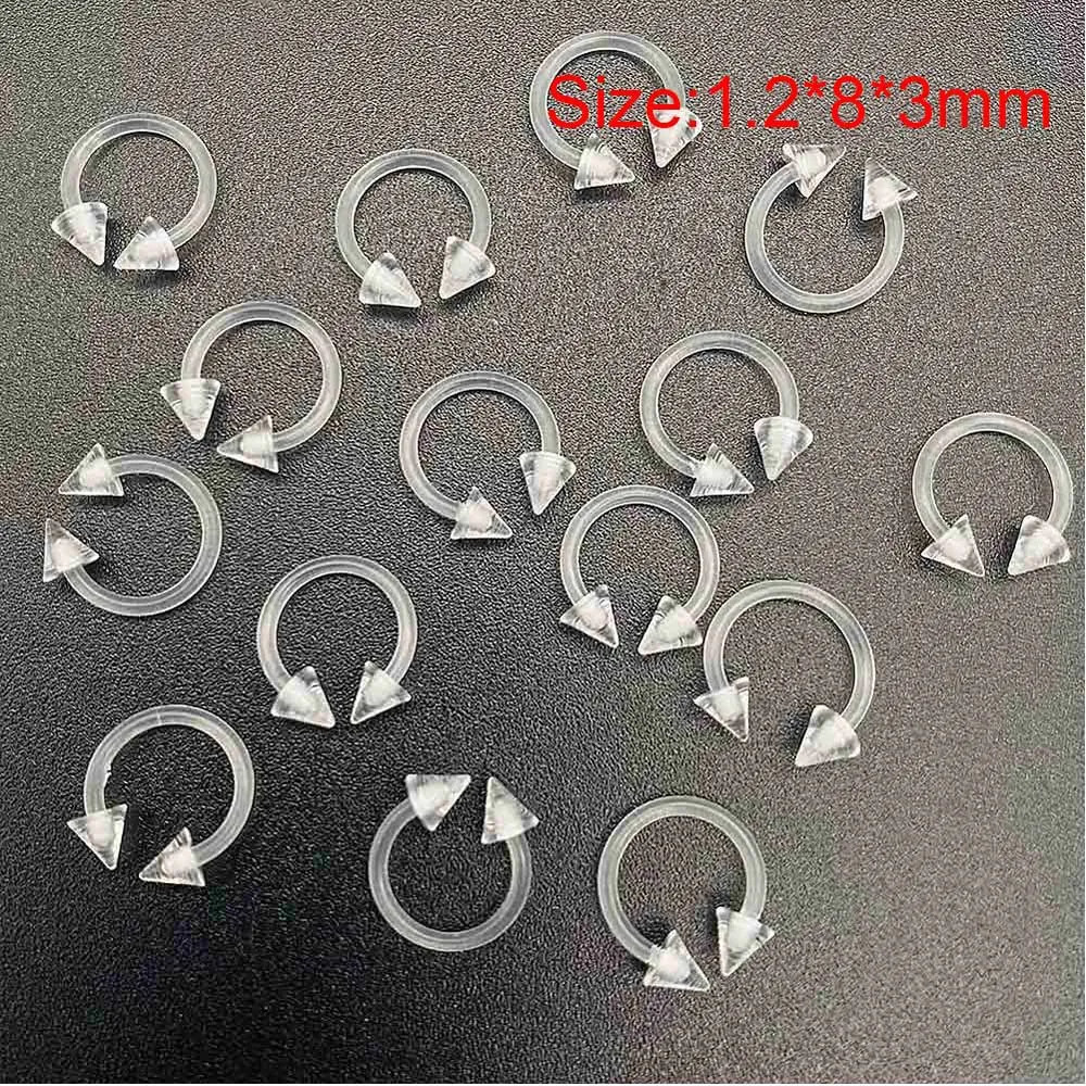 1060PcsSet Clear Piercing Lip Ear Nose Tongue Ring Ashion Transparent Acrylic Barbell Eyebrow Belly Body Jewelry 250613