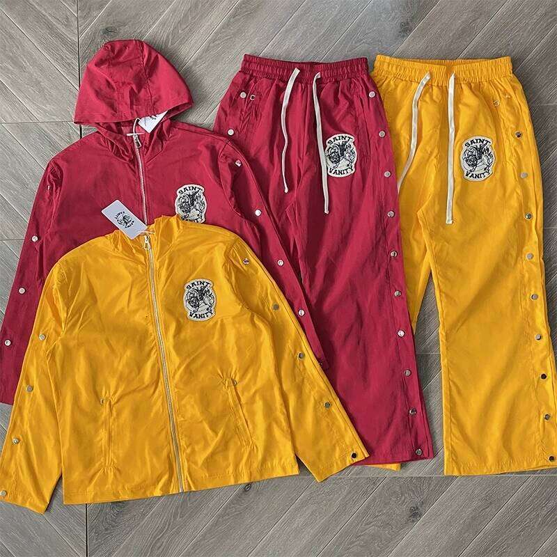 Embroidered Buckle Sports Sweatpants Jogger Men Women Drawstring Long Pants Trousers