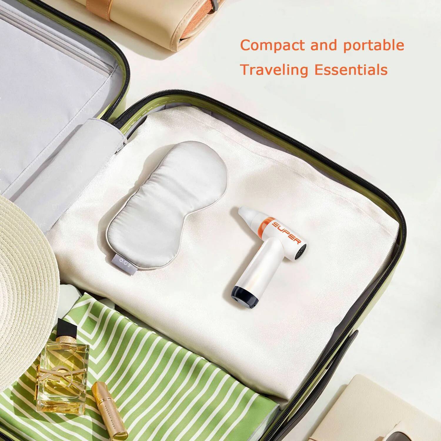 Wireless Handheld Power Fan Mini USB Charging Portable Hair Dryer Household Appliance Dusting Outdoor Iatable