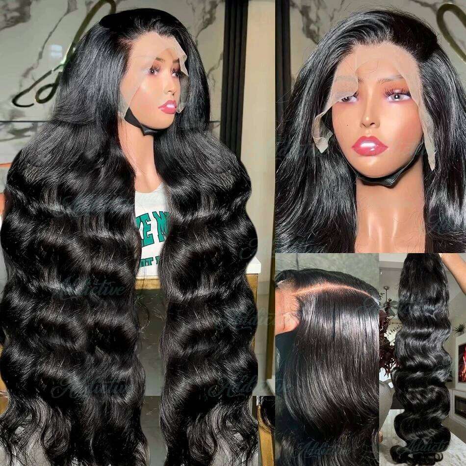 Pretty Diary 30 40 Inch Body Front Human Hair Wigs 13x6 Transparent HD Lace Frontal Water Wave 5x5 Glueless Wig