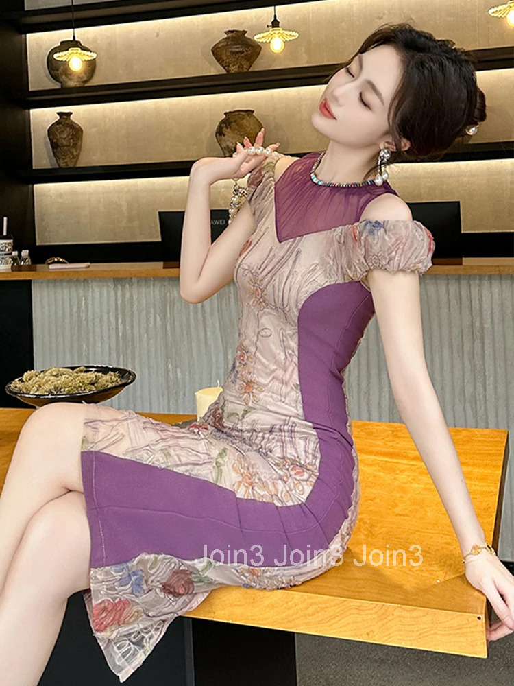 Summer Fashion Lady Floral Vintage Evening Dress Women Clothes Elegant Luxury Sexy Hollow Slim Long Party Prom Vestidos Fiesta