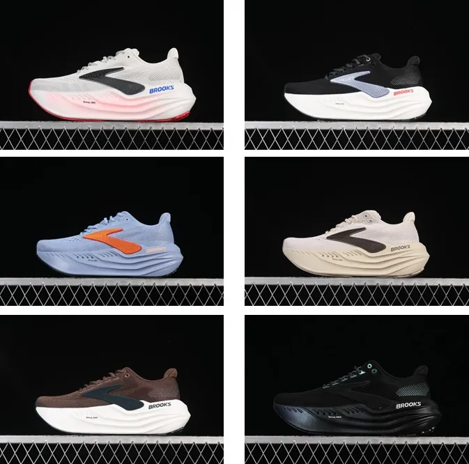 Designer Running shoes Mens womens Brook Glycerin Maximum White Black Diva Pink Black Ebony Winter Sky orange grey Aurora Black Men Women Sports Trainers Sneakers