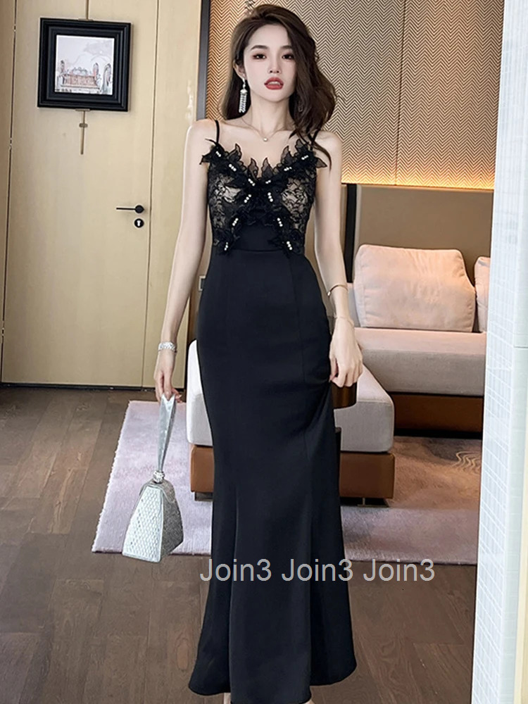 Fashion Summer Satin Elegant Women Evening Long Dress Chic Black Sexy Strap Slim Maxi Party Club Prom Robe Femme Mujer Vestidos
