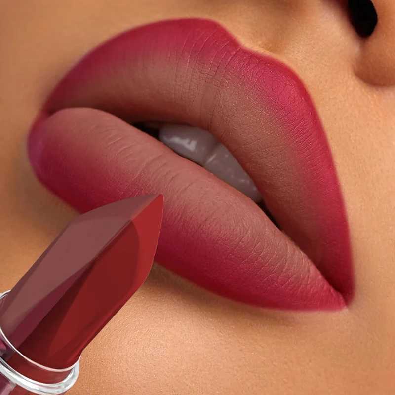 2-Color Matte Lipstick Non-Fading Non-Stick Cup Long-Lasting Velvet Finish Smooth Matte Lip Color Waterproof Smudge-proof XJ250623