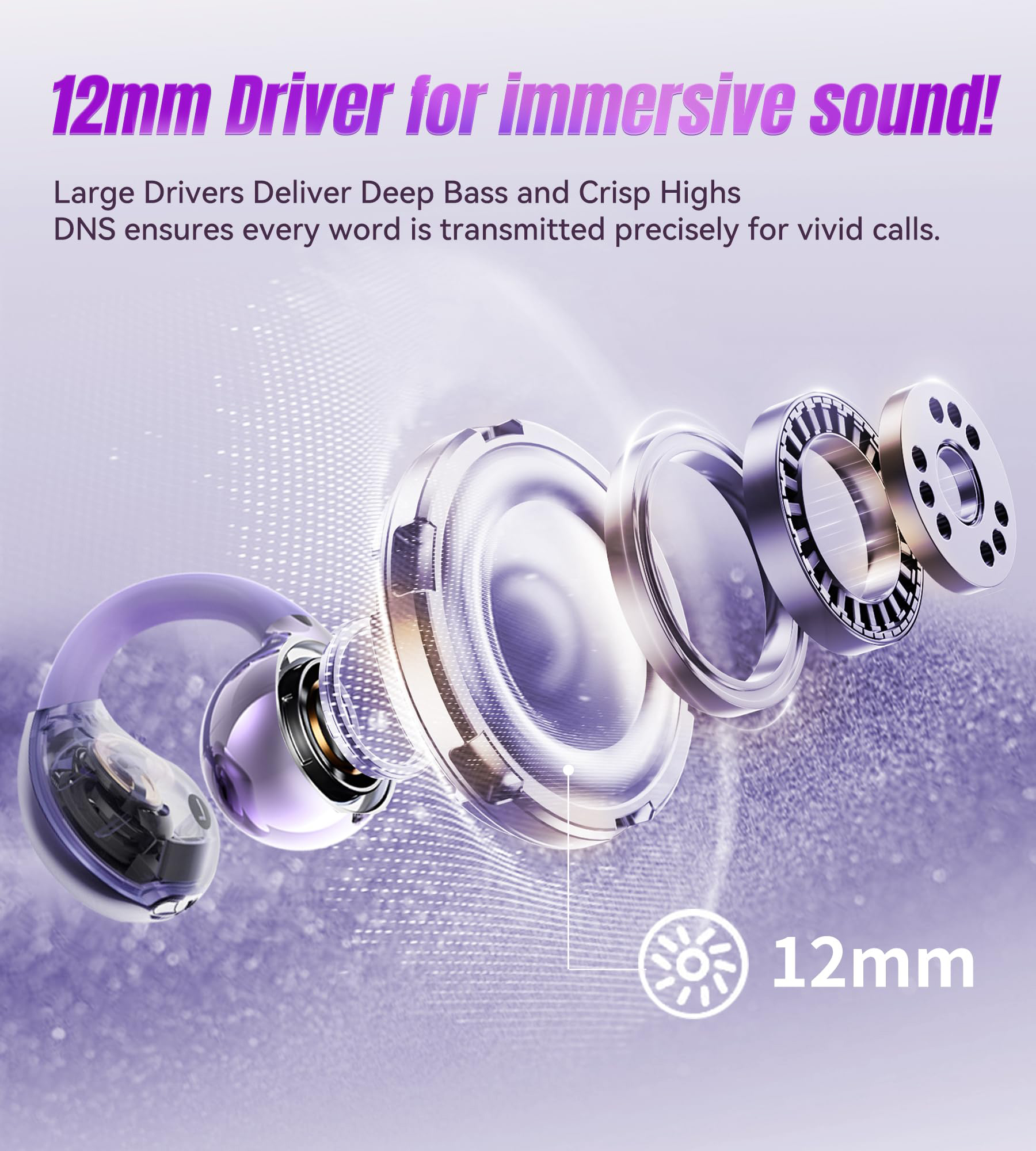 HYUNDAI Earphones Butterfly series decorative Luxury fashion design headphones Wireless Clip-On Bluetooth Headset Comfortable Wearing IPX5 Earclipc7