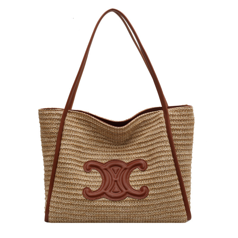 Free Shipping Designer Bag Large Luxury Bag Capacity Straw Woven Bag For Women 2025 New Handmade Woven Bag Vacation Beach Shoulder Bag Trendy Fashion 