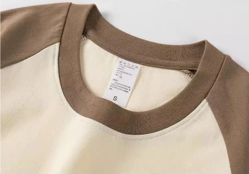 Men's T Shirts 320G Retro Short Sleeve T-shirt High Quality Cotton Contrast Round Neck Women MenHalf Tee