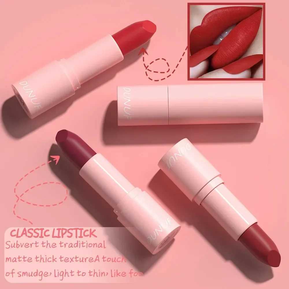 Lipstick Long Lasting Velvet Matte Lip Gloss Makeup Waterproof Non-stick Cup 12Color Nude Sexy Red Pink Lip Tint Woman Cosmetics XJ250623