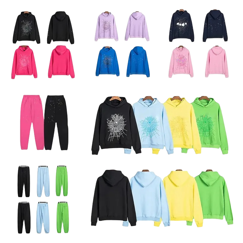 Spider Hoodie Set | Men Women Streetwear Pullover Hoodie Sweatpants Casual 2025 Hip Hop Fashion set street youth popular hip-hop clothing multi style hoodie US Size S-XL