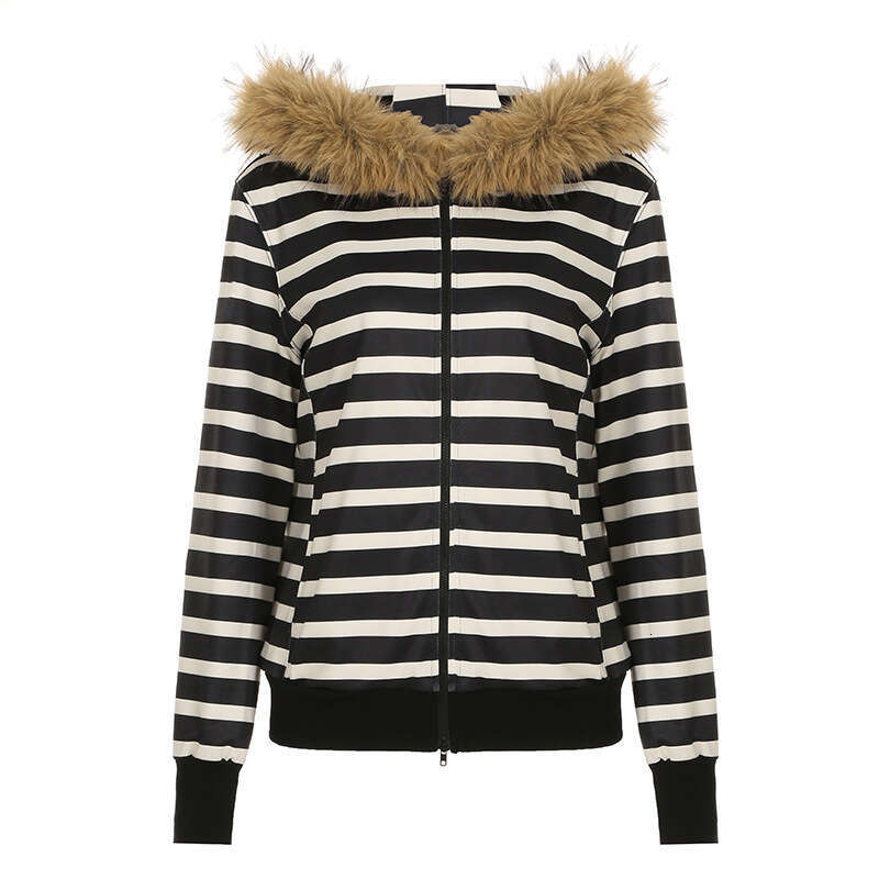 Autumn Winter Women's Fashion Faux Fur Patchwork Hooded Warm Solid Color Zipper Short Cardigan Jacket B5