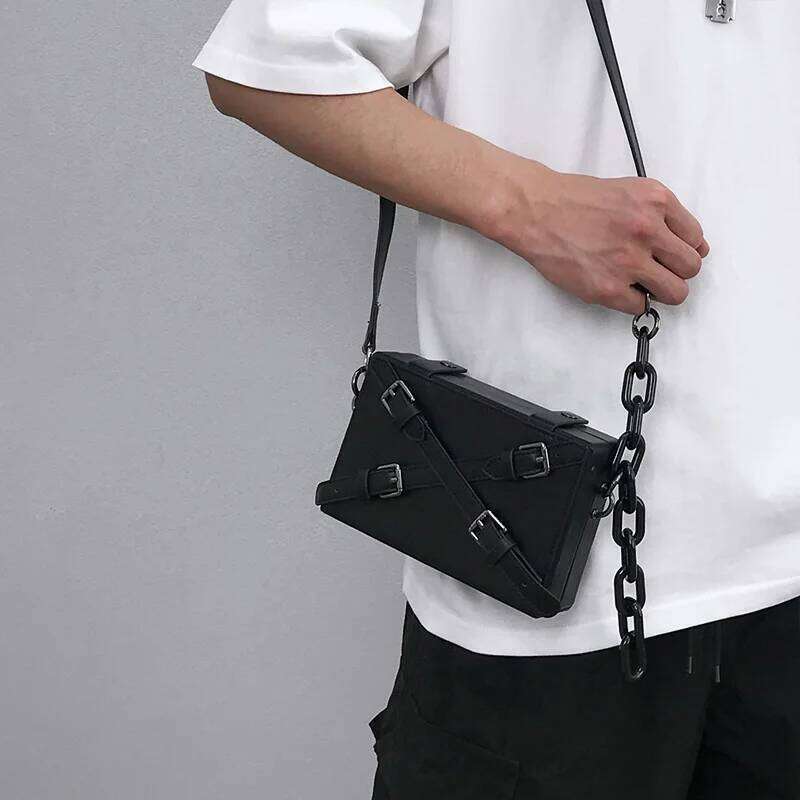 Messenger Men's Fashion Box Shape Student Small New Versatile Mobile Phone Unisex Mini Single Shoulder Bag