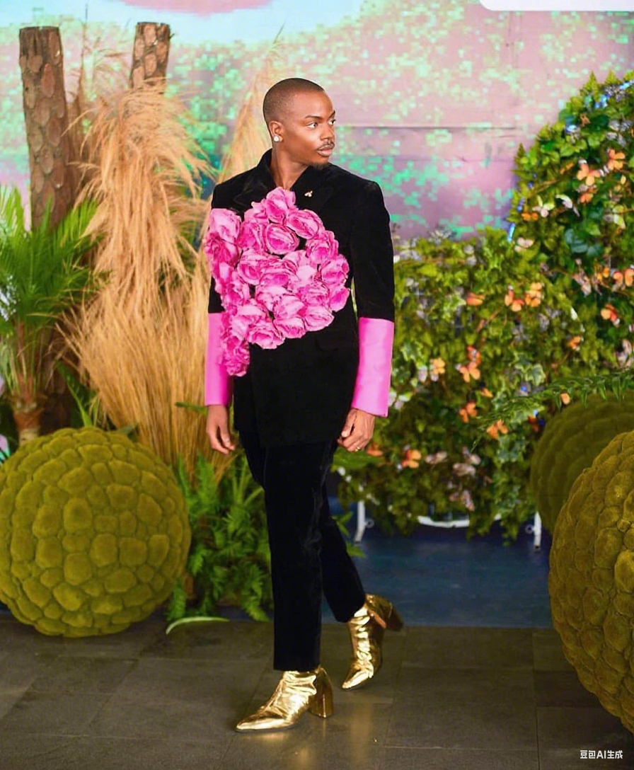 Fashion Groom Tuxedos Hand Made Flowers Shawl Lapel Men Pants Suits Groomsmen Slim Fit Wedding Coat 2 Pieces Customized