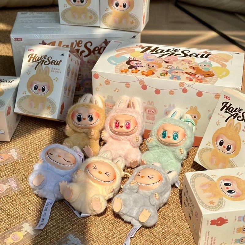 wholesalers stock Labubu plush doll Macaroon action animation la bubu character doll hobby pendant decoration cute mysterious PVC Childrens Day surpri