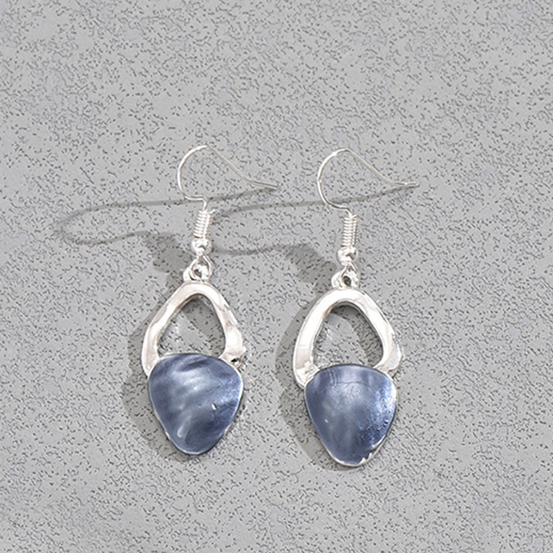 Hot Selling New Round Oil Drip Necklace And Earring Set High-End Sense Stud Earrings Irregular Design Clavicle Chain