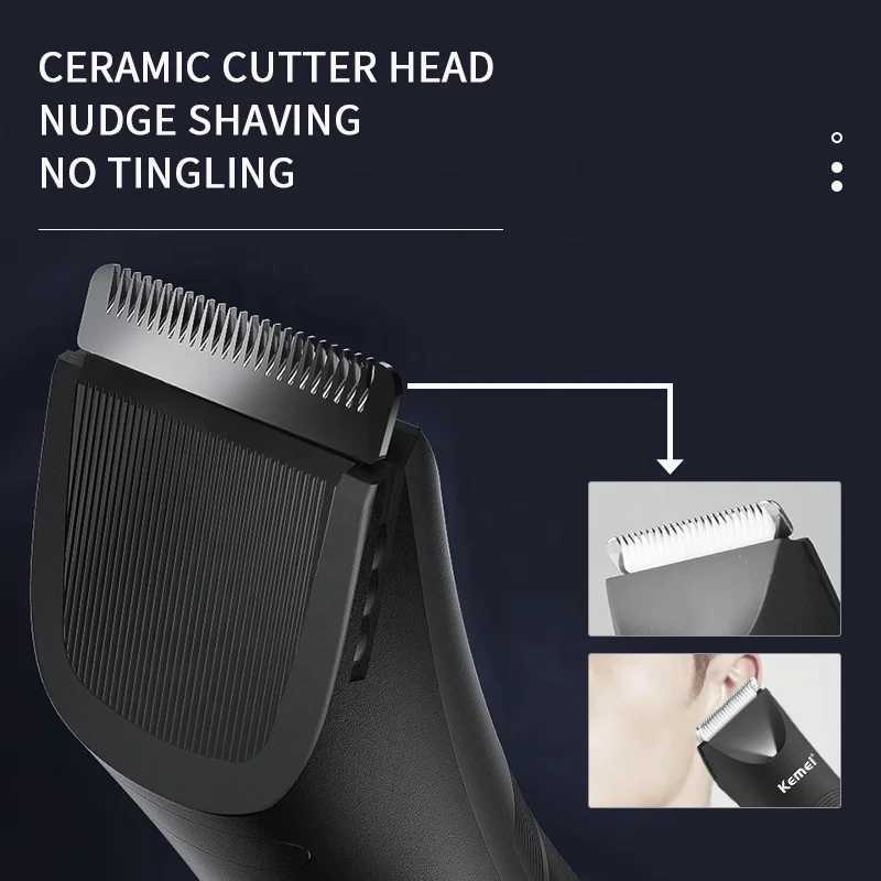 Kemei KM-1838 Groin Area Hair Trimmer Lawn Mower Ceramic Blade Waterproof Wet Dry Clippers Pubic Armpit Body Hair Hygiene Razor XJ250624