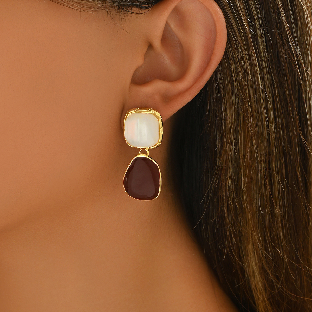 New Fashion Women's High-End Red Stud Earrings For Women