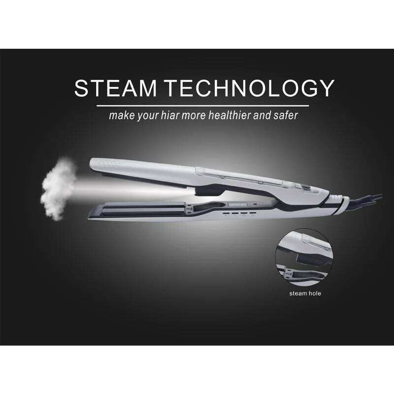 Steam LCD Electric Straightener Water Tank Extended No Hair Damage Spray Straight Curl Dual-purpose Plywood