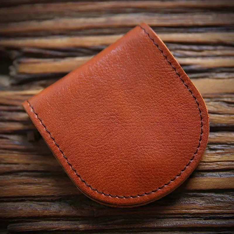 Womens Small Genuine Leather Coin Wallet Children Mini Purses Hasp Money Clip Clutch Hobo Bags Men Gift Pouch New Manual Craft R250624