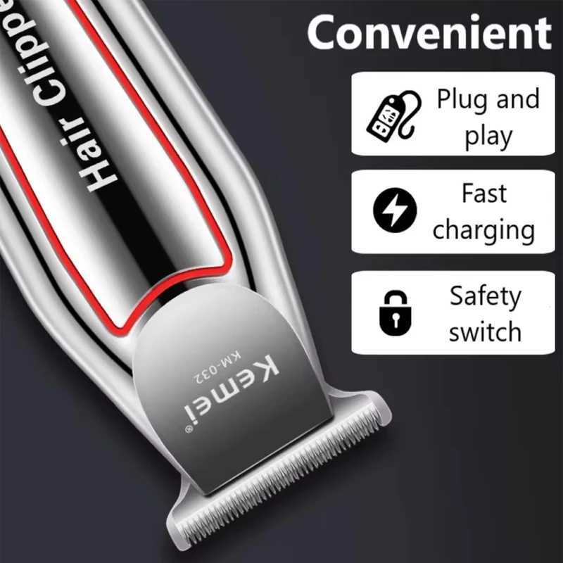 Kemei Professional Hair Trimmer Electric Beard Trimmer For Men Hair Clipper Hair Cutter Machine Haircut Grooming Kit KM-032 XJ250624