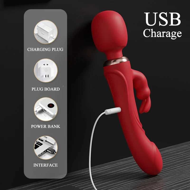 Double Head Powerful Vibrator for Women 30 Speed Clit Stimulator G Spot Vagina Massager Female Masturbator Sex Toys for Adults 18 W250624